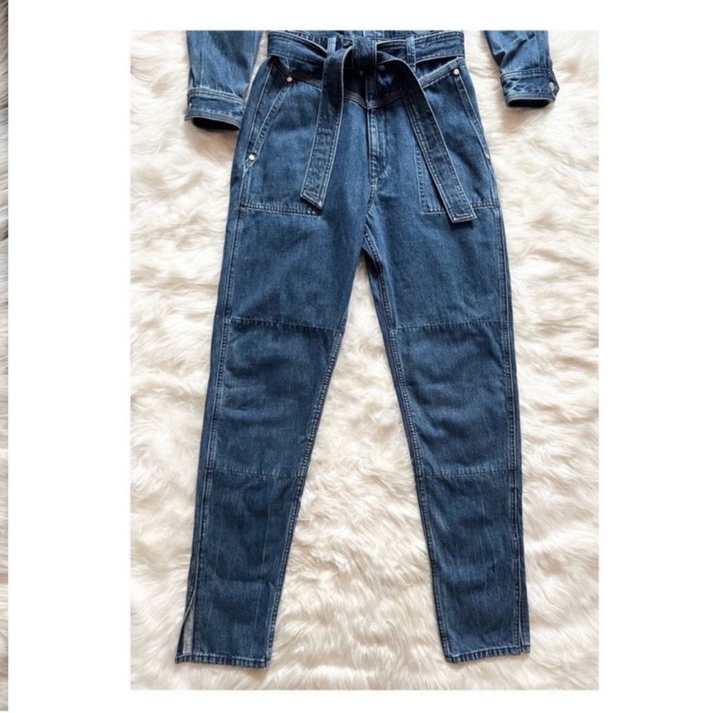 New! Rag & Bone Mia Denim Utility Jumpsuit - Picture 7 of 12
